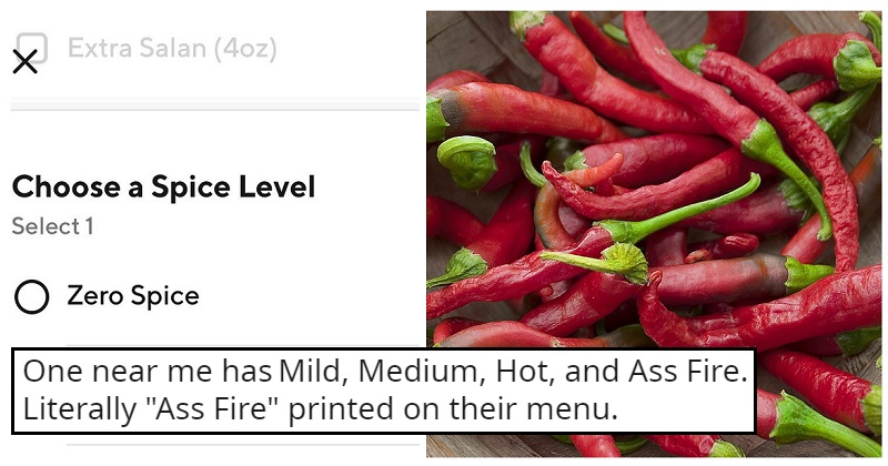 People have been sharing their hot takes after seeing this Indian restaurant’s spiciness categories