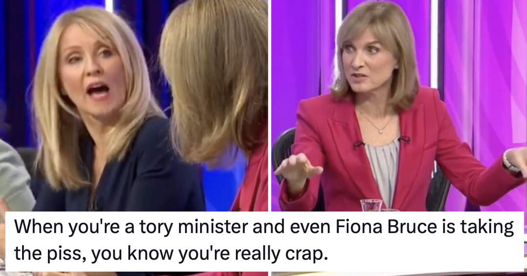 Fiona Bruce hilariously mocking Esther McVey and her ‘minister of common sense’ role is up there with our favourite Question Time moments, ever
