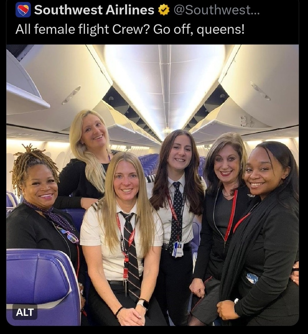 All-female flight crew? Go off, queens!