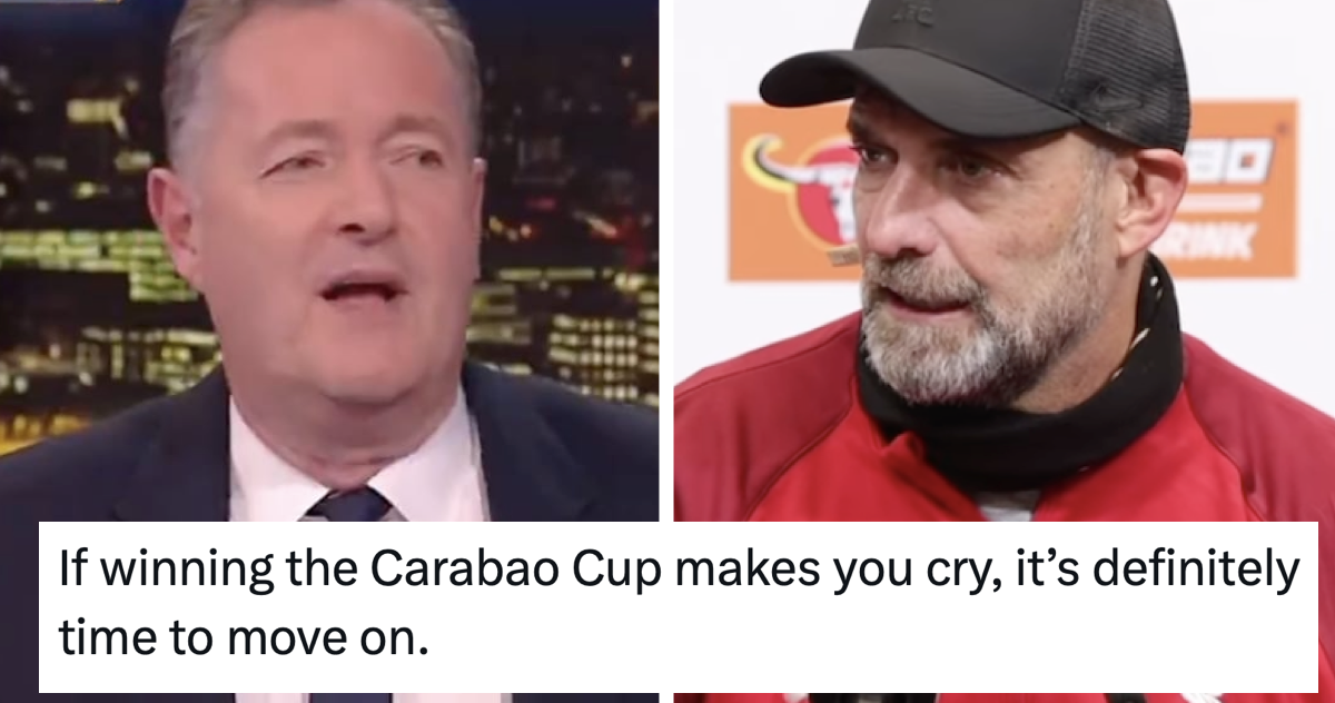 Piers Morgan trolled Jurgen Klopp for his Carabao Cup joy and this comeback was Champions League stuff