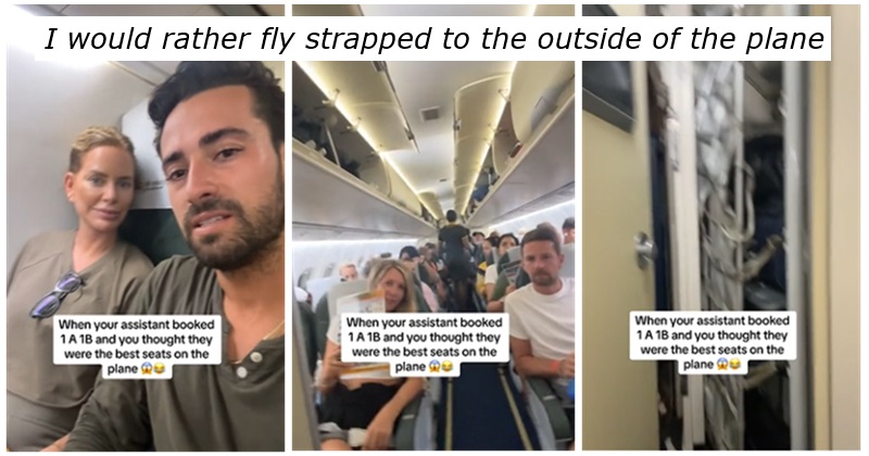 Not the best seats on the plane – but definitely the most entertaining