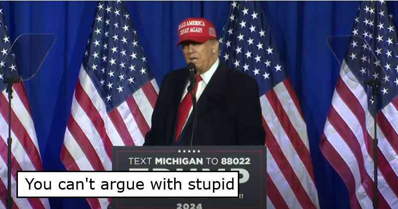 You can't argue with stupid
