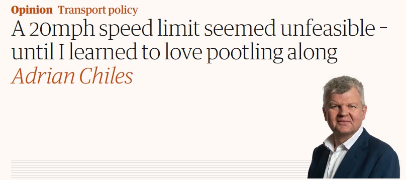 A 20mph speed limit seemed unfeasible – until I learned to love pootling along