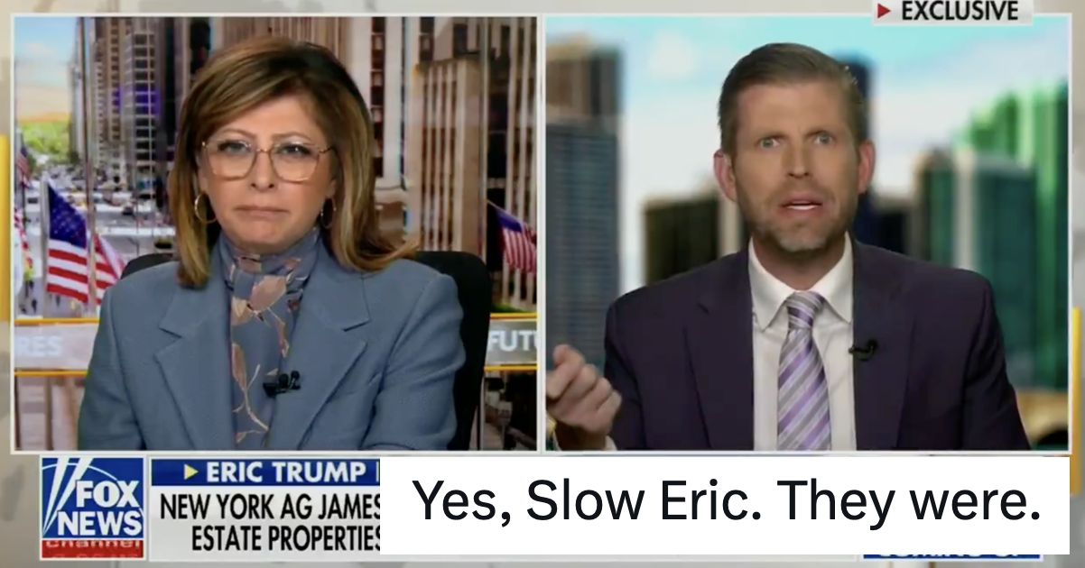 Eric Trump complained that people were laughing at him and it’s the most satisfying self-own you’ll watch this week