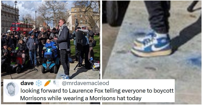 It was Facepalm Central as Laurence Fox called for a Nike boycott while wearing Nike shoes – 12 favourite reactions