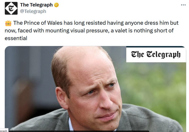 The Prince of Wales has long resisted having anyone dress him but now, faced with mounting visual pressure, a valet is nothing short of essential