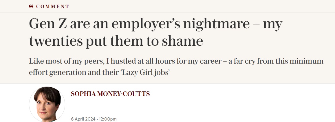 Gen Z are an employer’s nightmare – my twenties put them to shame
Like most of my peers, I hustled at all hours for my career – a far cry from this minimum effort generation and their ‘Lazy Girl jobs’