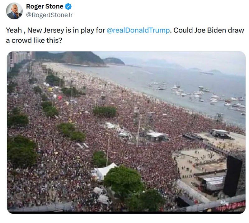 Yeah , New Jersey is in play for @realDonaldTrump
. Could Joe Biden draw a crowd like this?